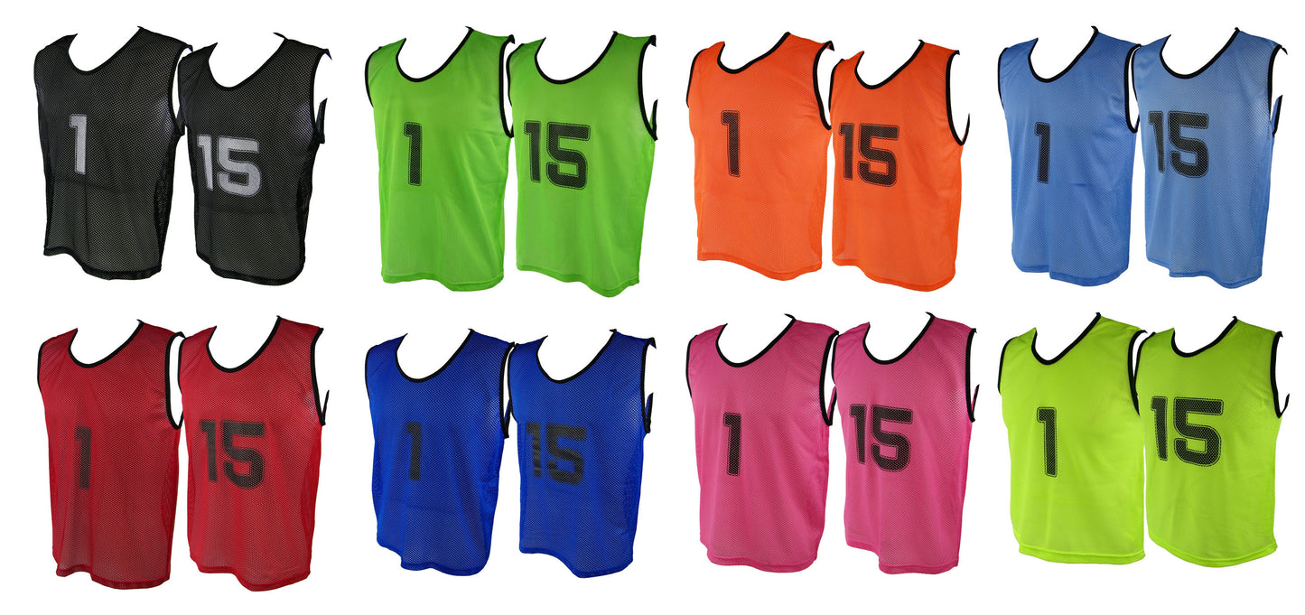 Micro Mesh 1-15 Training Vests Set Small