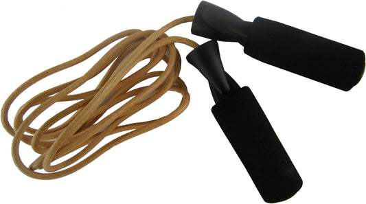 Leather Skipping Rope with EVA Handles