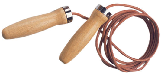 Leather Skipping Rope with Wooden Handles